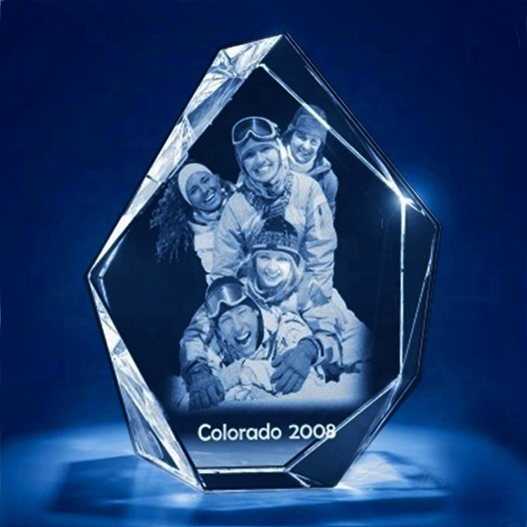 3D Crystal trophy