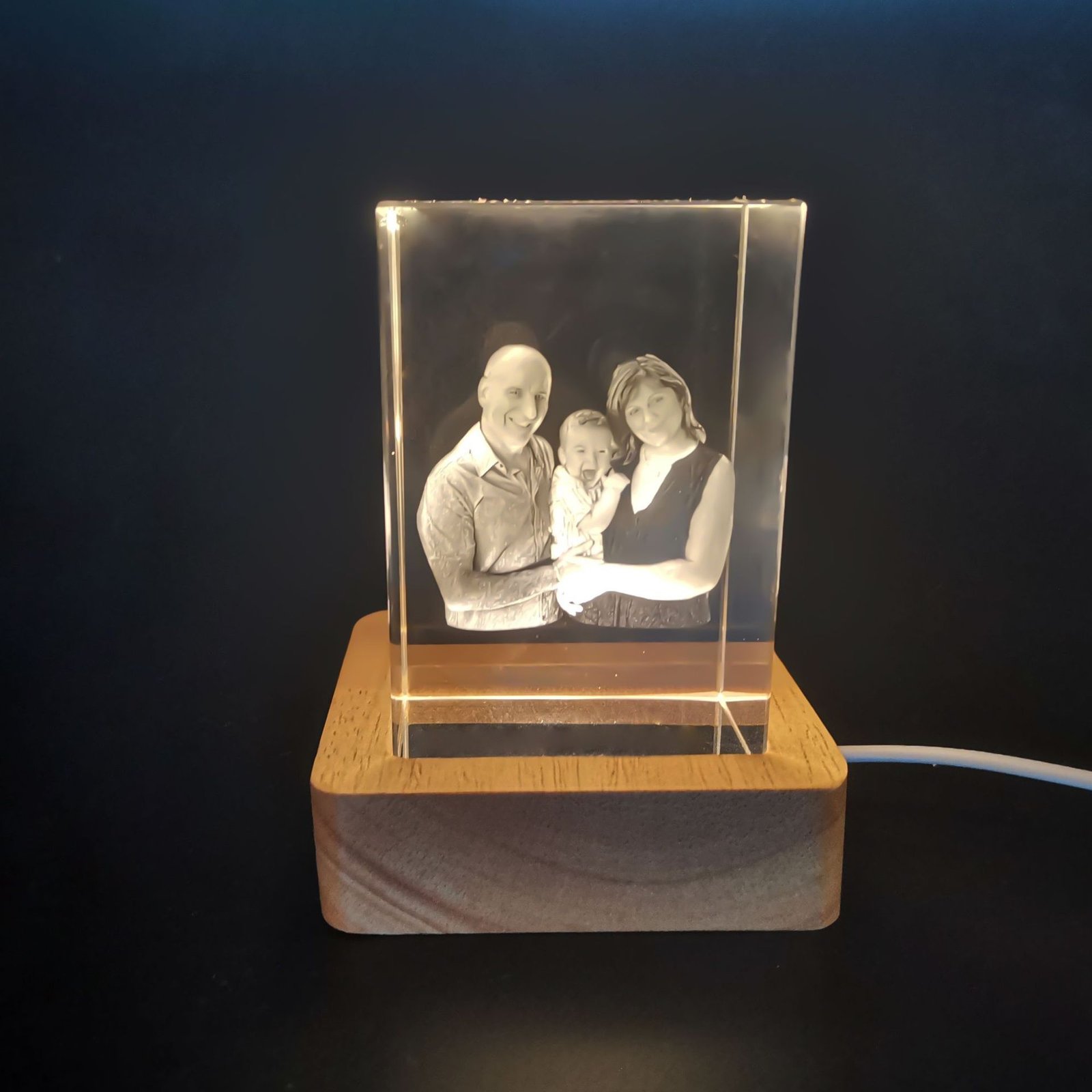 3d crystal photo