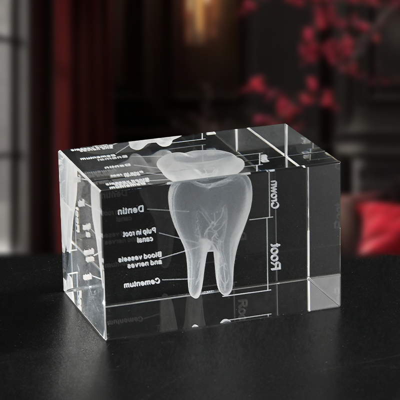 3d photo crystal with led light base