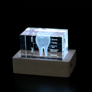 3d photo crystal with led light base