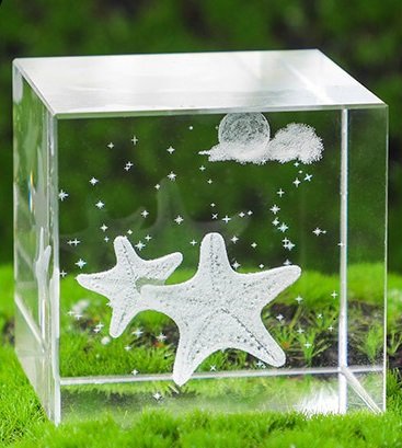 3d photo in crystal