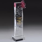 Crystal flower trophy