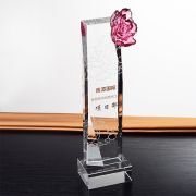 Crystal flower trophy