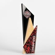 Crystal football trophy