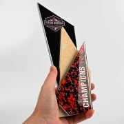 Crystal football trophy