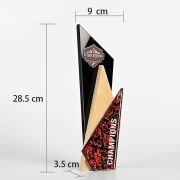 Crystal football trophy