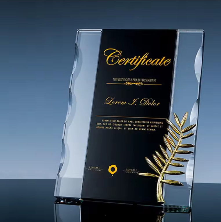Crystal plaque