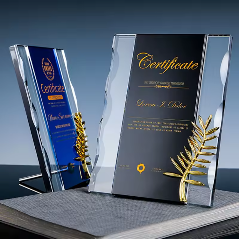 Crystal plaque