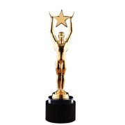 Little gold Man metal trophy