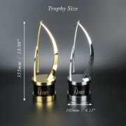 Simple metal trophy