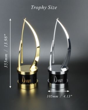 Simple metal trophy