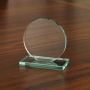 Round blank glass trophy