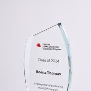 Graduation glass trophy