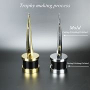Simple metal trophy