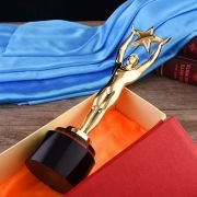 Little gold Man metal trophy