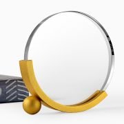 Round crystal trophy