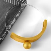 Round crystal trophy