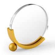 Round crystal trophy