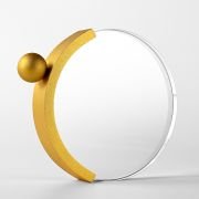 Round crystal trophy