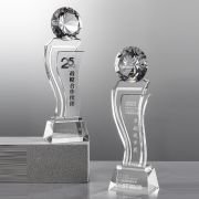 White crystal trophy