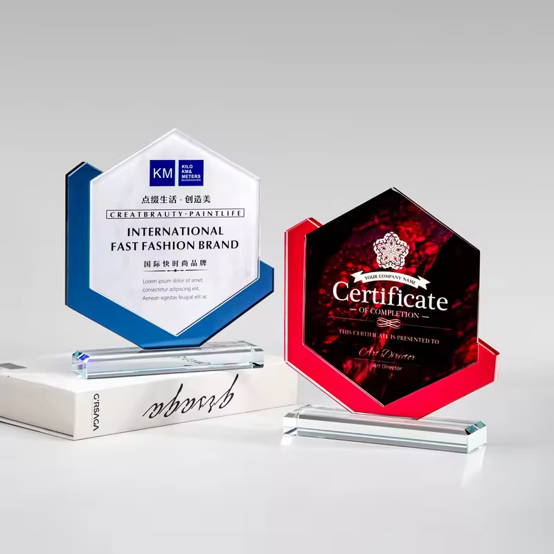 award crystal trophy