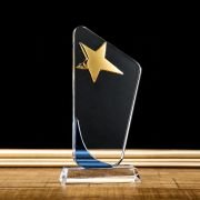 crystal trophy cup