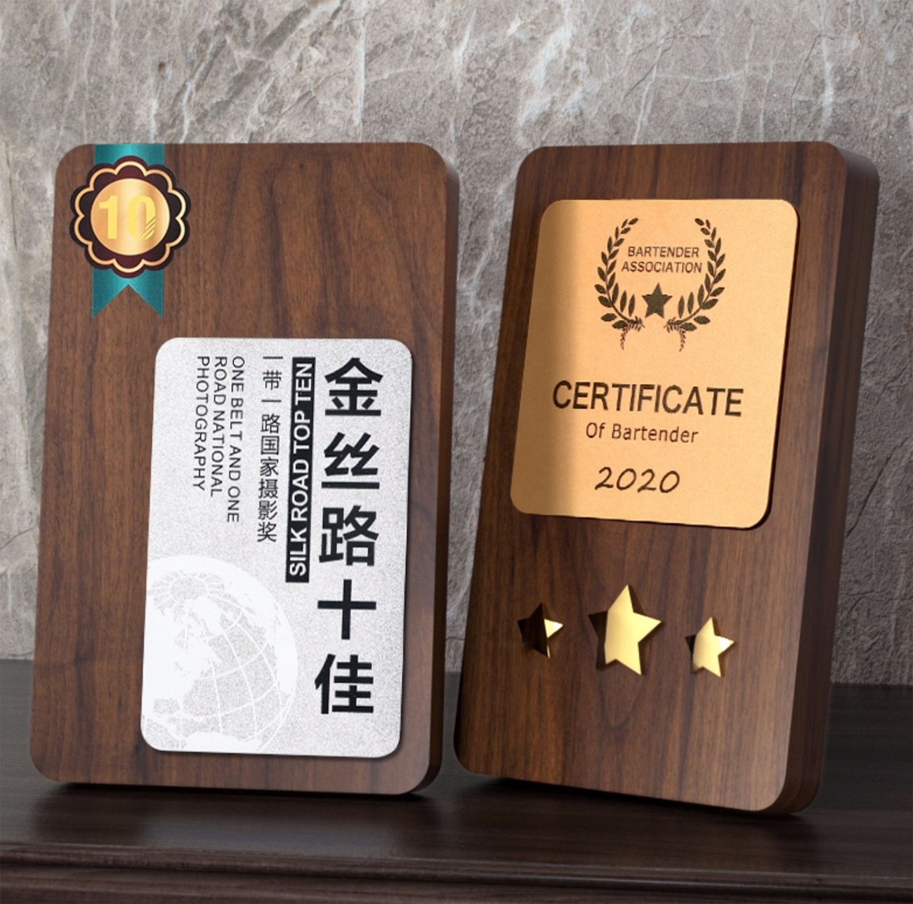 wood engraved plaques