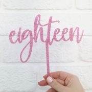 Birthday Glitter Acrylic Age Letter Cake Topper