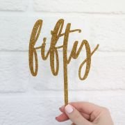 Birthday Glitter Acrylic Age Letter Cake Topper