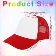 ZH 12 Pcs Sublimation Trucker Hats Blank Mesh Baseball Cap Polyester Bulk Mesh Trucker Hat for Men and Women