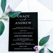 Engraved 5×7 Acrylic Wedding Invitations