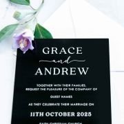 Engraved 5×7 Acrylic Wedding Invitations