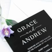Engraved 5×7 Acrylic Wedding Invitations