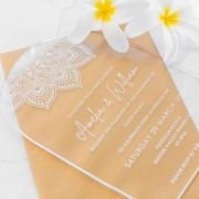 Engraved 5×7 Acrylic Arch Wedding Invitations