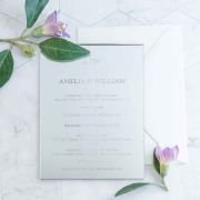 Engraved 5×7 Mirror Acrylic Wedding Invitations
