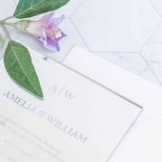 Engraved 5×7 Mirror Acrylic Wedding Invitations
