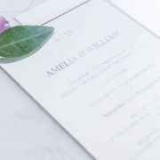 Engraved 5×7 Mirror Acrylic Wedding Invitations
