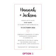 11B Engraved Wooden Wedding Invitations