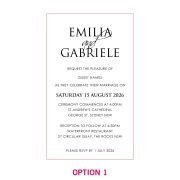 11B Engraved Acrylic Wedding Invitations