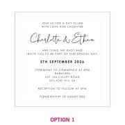 Engraved Square Acrylic Wedding Invitations