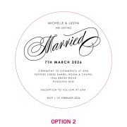 Engraved Round Acrylic Wedding Invitations