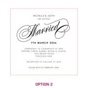 Engraved Square Acrylic Wedding Invitations