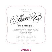 Engraved Royal Style Acrylic Wedding Invitations