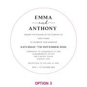 Engraved Round Mirror Acrylic Wedding Invitations