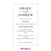 11B Engraved Acrylic Wedding Invitations