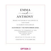 Engraved Square Acrylic Wedding Invitations