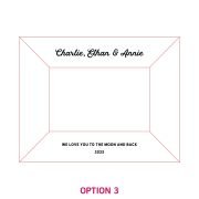 Engraved Wooden Square Edge Photo Frame