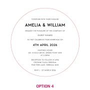 Engraved Round Acrylic Wedding Invitations