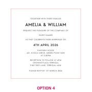Engraved Square Acrylic Wedding Invitations