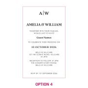 11B Engraved Acrylic Wedding Invitations